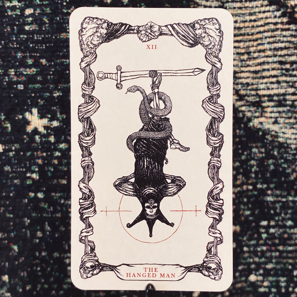 The Hanged Man. Only a couple copies remain of my Flux Arcana Tarot deck at the shop in my profile - while supplies last. Thank you all for your love and support, I couldn’t do any of this without you!!