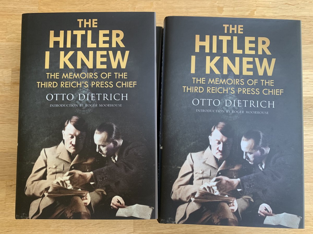 In their infinite generosity, ⁦@penswordbooks⁩ have sent me a few extra copies of the new edition of the memoirs of Otto Dietrich - (for which I wrote a brilliantly perspicacious introduction 😉) So, I’m giving four copies away - simply RT to enter (UK only, I’m afraid)