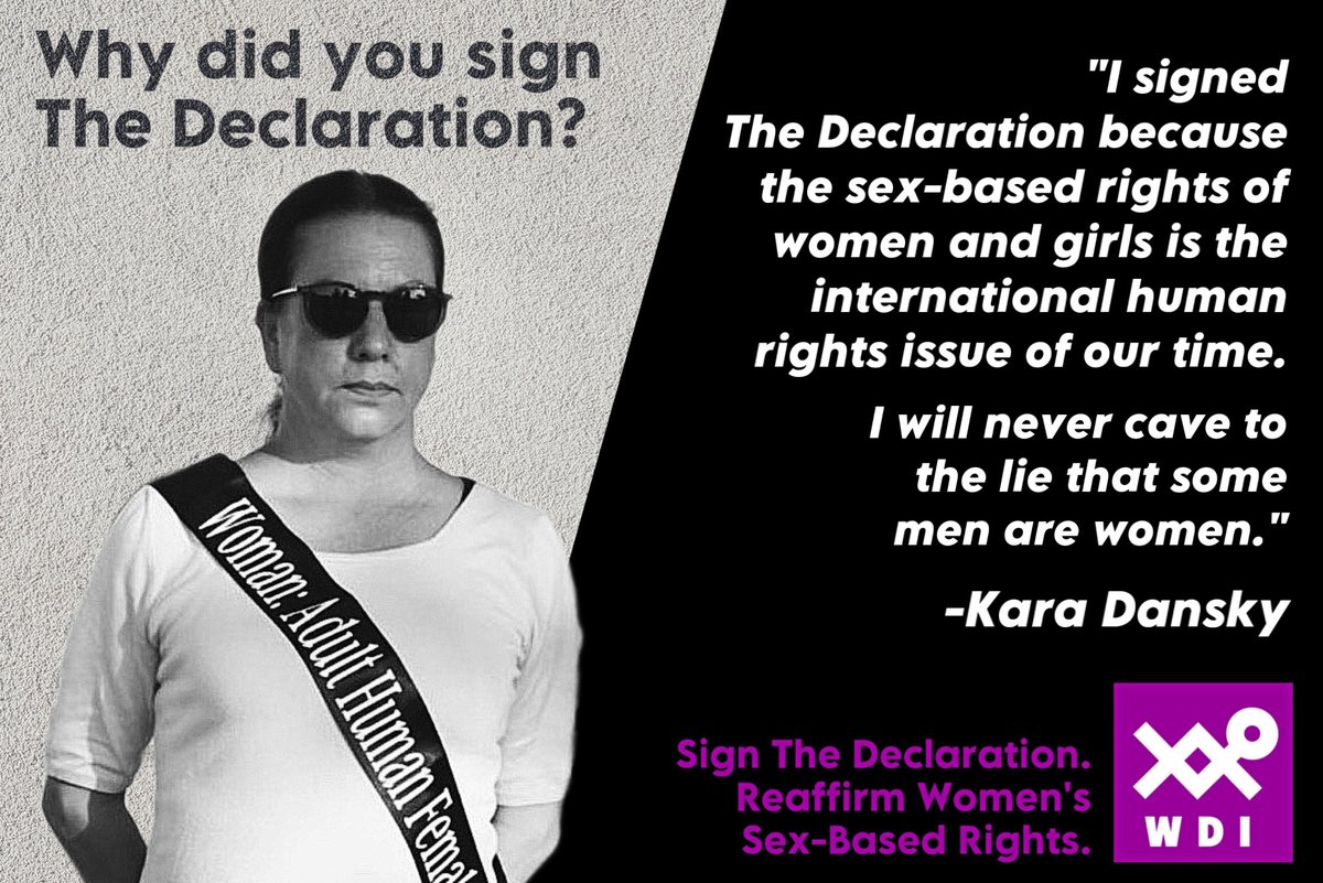 SIGNATORIES if we can be heard we will win.  

And we ARE being heard, aren't we @KDansky. 

Courage calls to courage. Why did YOU sign? 

Send a photo (or not) and 25 words or less to campaigns@office.womensdeclaration.com
#BeTheBillboard