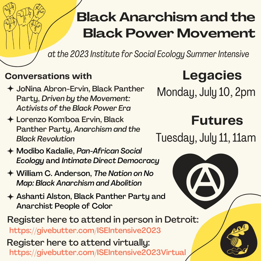 Here is just a taste of our upcoming program for our social ecology summer intensive course with the James and Grace Lee Boggs Center in Detroit. 

Register here to attend in person: givebutter.com/ISEIntensive20…