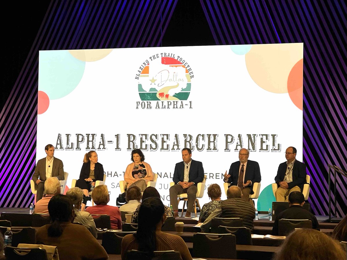 AlphaFriend's tweet photo. Happening now: Alpha-1 experts are discussing important questions and advancements in Alpha-1 research at the 2023 Alpha-1 National Conference live in Dallas, TX! Register here to watch virtually: https://t.co/K2fc3xwVEl https://t.co/214CHFkT9s