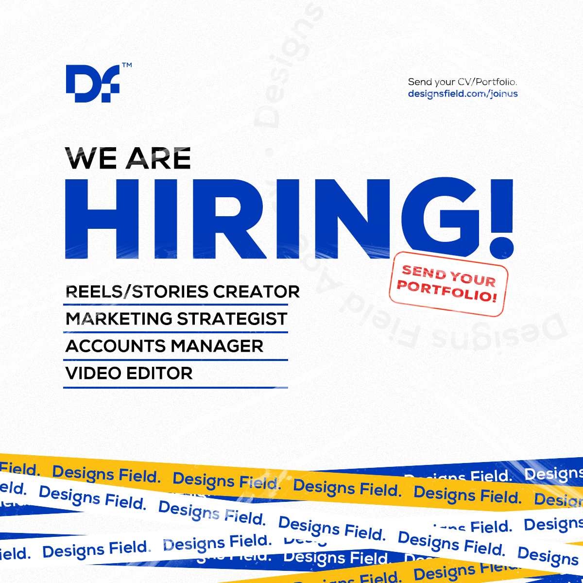 DesignsField's tweet photo. Calling All Creative Minds: Join us and make your mark in the world of innovation.

If you're ready to unleash your creative potential and be part of a dynamic team, we want to hear from you! Apply now at https://t.co/2BTfvag2QT

#JoinOurTeam #CreativityUnleashed https://t.co/XouIXPN6jP