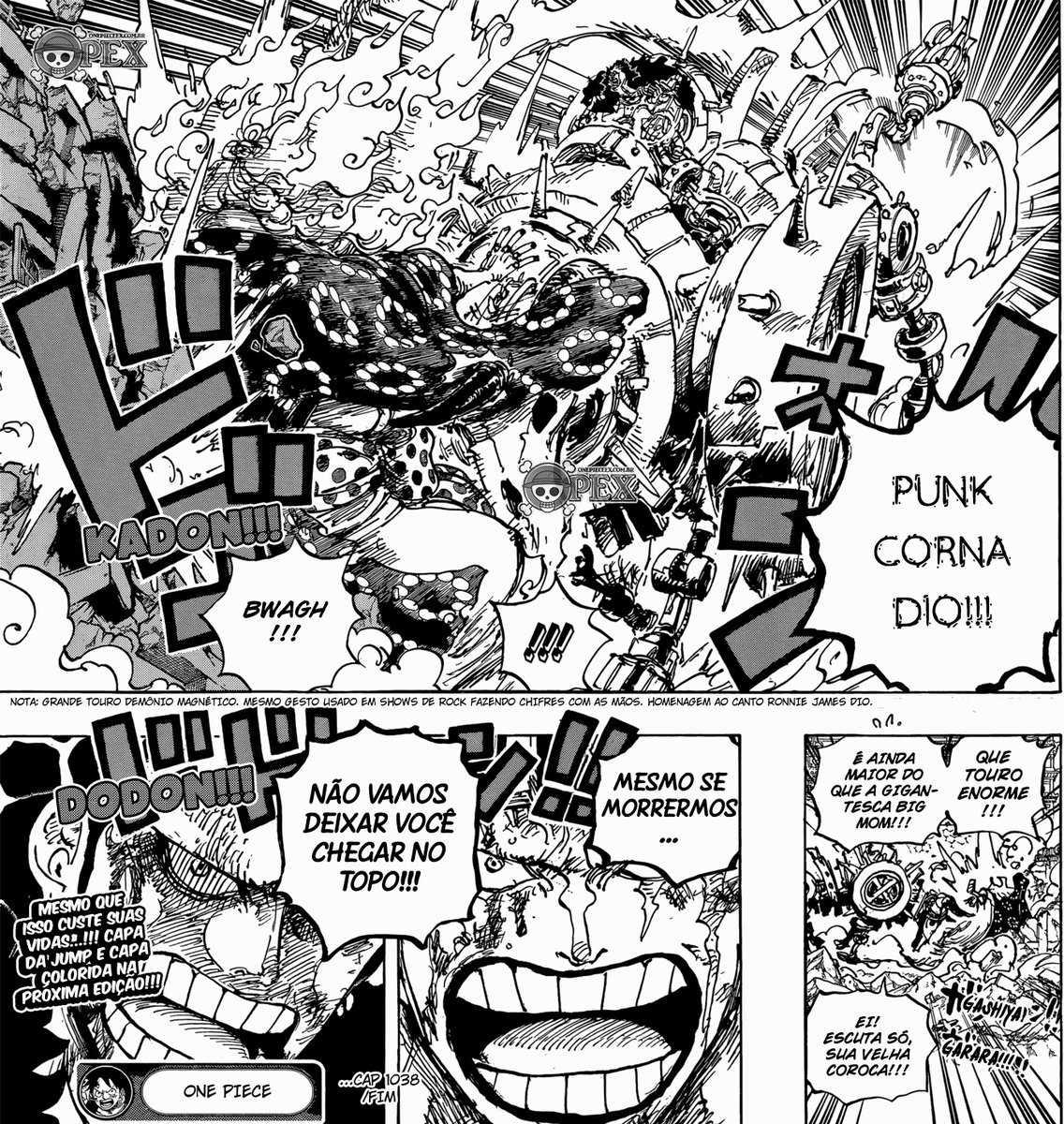 🚨 Hoje TEM anime de One Piece! Além de mais cenas de Law + Kid vs Big Mom,  hoje a Dona Morte vai visitar o Zoro! 👀 #ONEPIECE1065, image size:1136x1200
