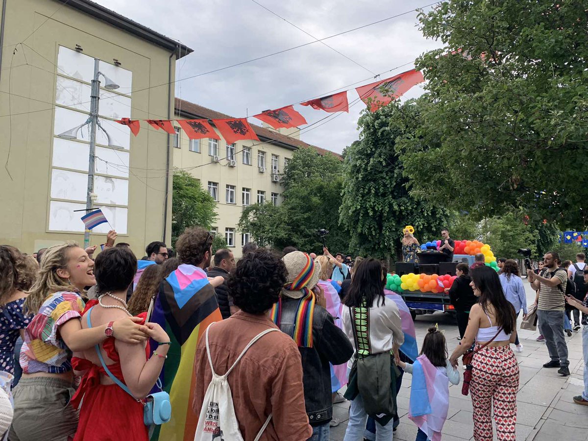 BalkanInsight's tweet photo. The Pride parade was organized on Saturday in Kosovo capital Pristina, under the slogan "T'du qashtu qysh je (I love you as you are)". It concludes a week of activities for LGBTQ rights.

Photos and videos: BIRN/ Gentiana Ahmeti https://t.co/K419TXOXEw