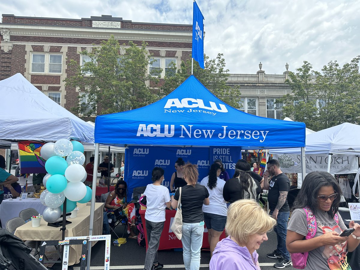 AmolSinha's tweet photo. Come find team @ACLUNJ at #MontclairPride! Grab some swag, take action, and fight for your rights! https://t.co/wHCeRTvI2h