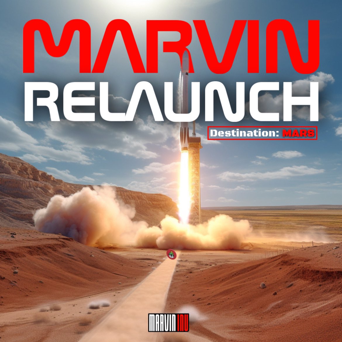 Marvin_Inu's tweet photo. Preparing for… MARS! 

Are you ready for the (re)launch of the century? 🐶🚀 $MARVIN https://t.co/ZGdftPNhWK