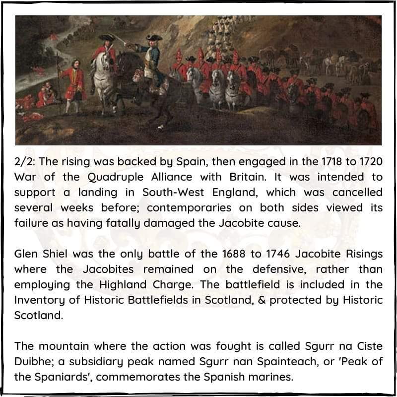 #otd 10 June 1719 – Jacobite risings: Battle of Glen Shiel.

#JacobiteRisings #Jacobites #Britishhistory  #onthisdayinhistory