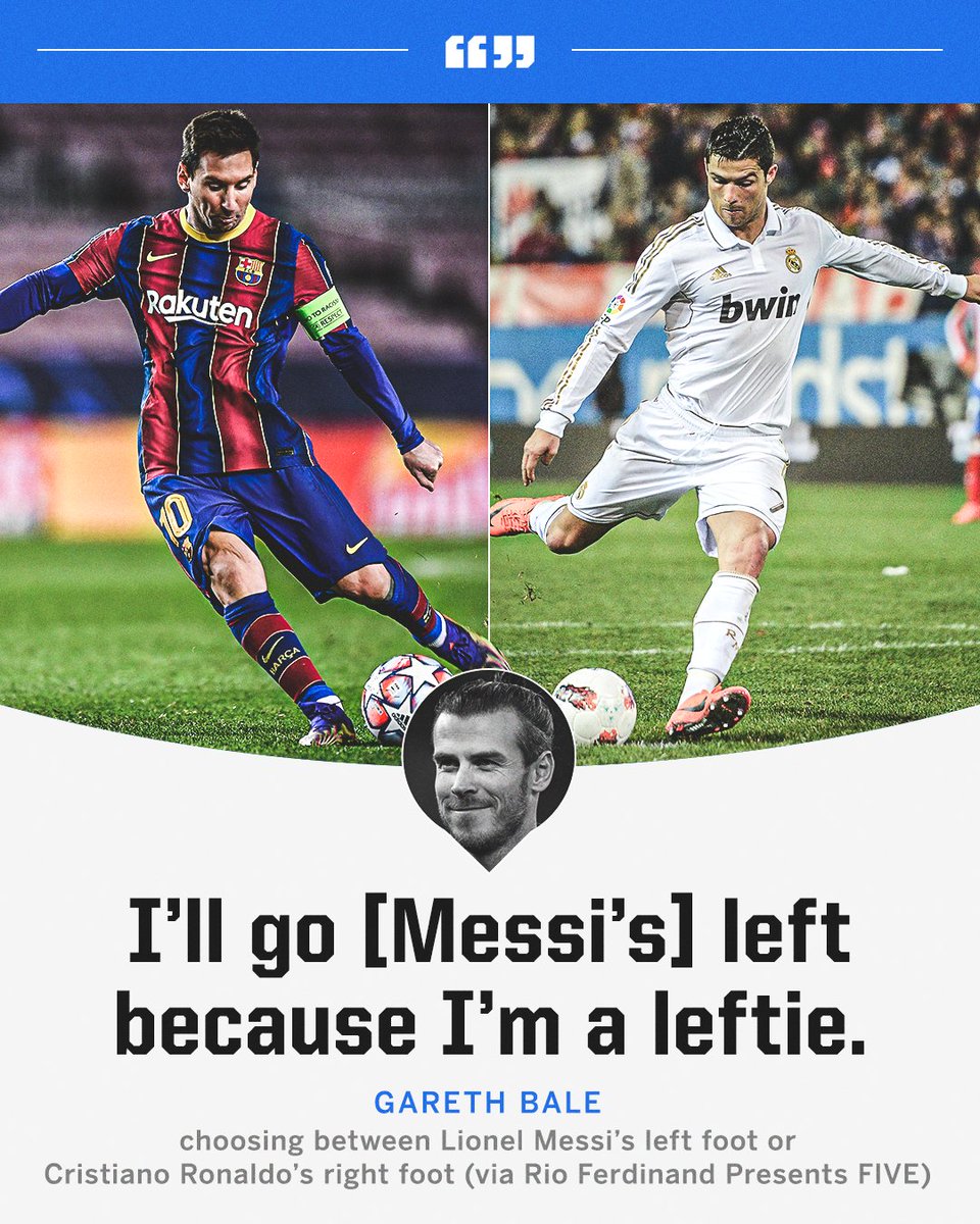 ESPN FC on Twitter "Gareth Bale chose Lionel Messi's left foot over
