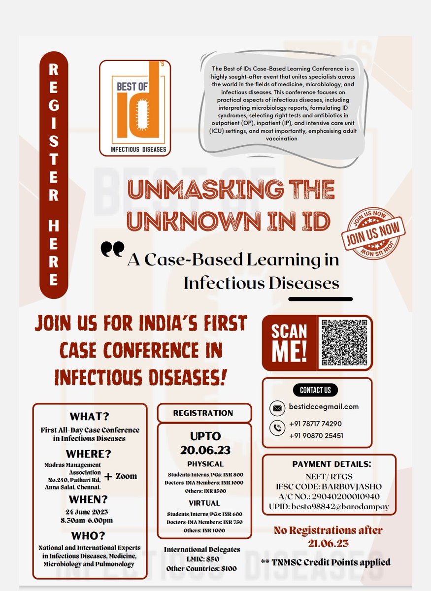 bestof_ids's tweet photo. 📚 Join us for an engaging and interactive Case-Based Learning in #InfectiousDiseases event! Submit your interesting #ID case to us. #MedTwitter #IDTwitter #MedEd @ESCMID @IDSAMedEdCOP
@IDSAInfo @IDWeek2023 @IDConnect1 @MayoClinicINFD  @beat_the_bugs @Nour_shamas_ID https://t.co/InJRBp2wjg