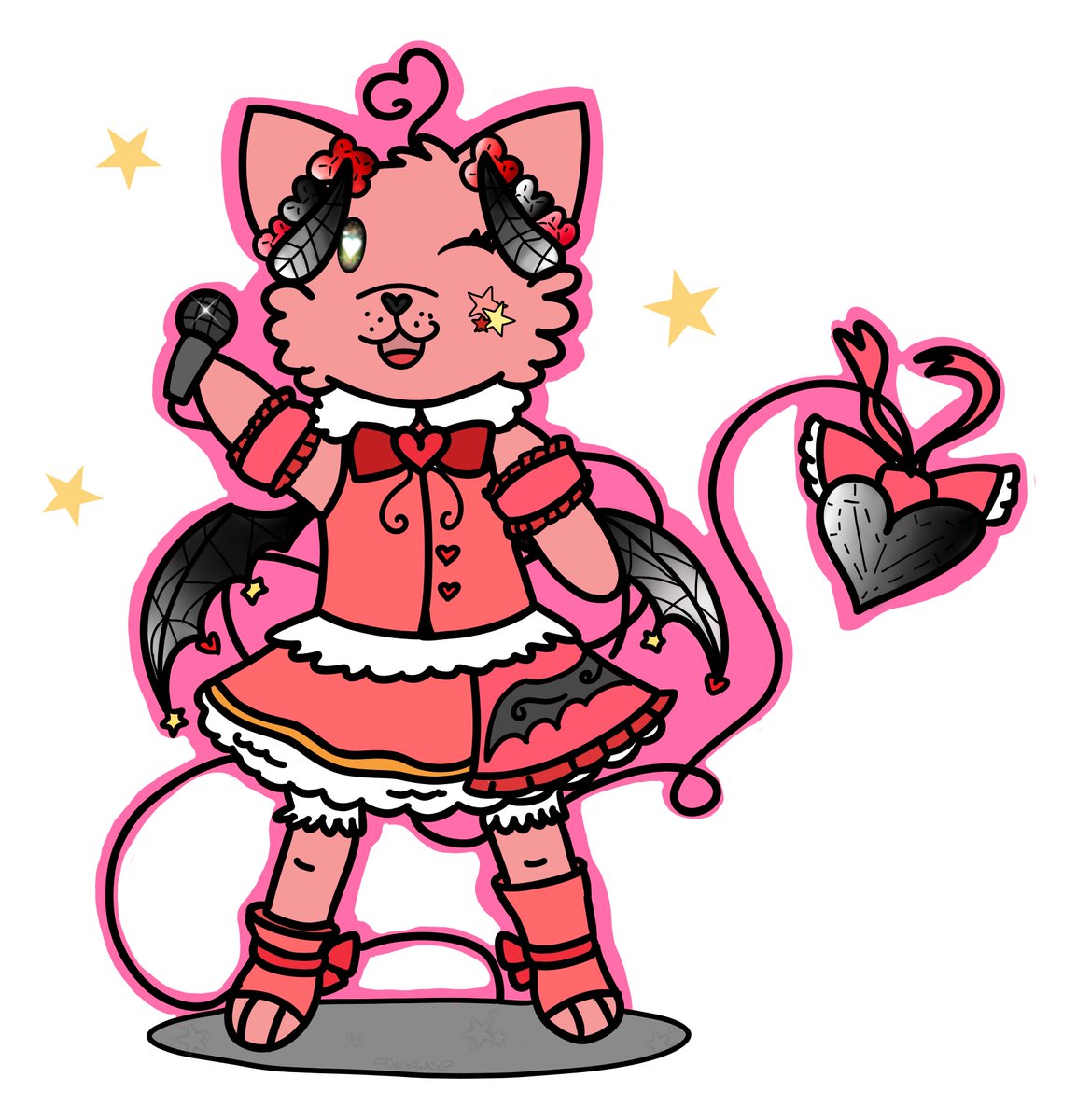 DearDecoraria's tweet photo. ~Your one and only perfect Idol~

So I've not really watched much of Oshi no ko
But I loved the opening.
I had this piece done for a while but redid line art to fit Charmie's new crystal features and kept it flat coloured effect for the crystal effect. <3 https://t.co/Bk7zno7GvQ