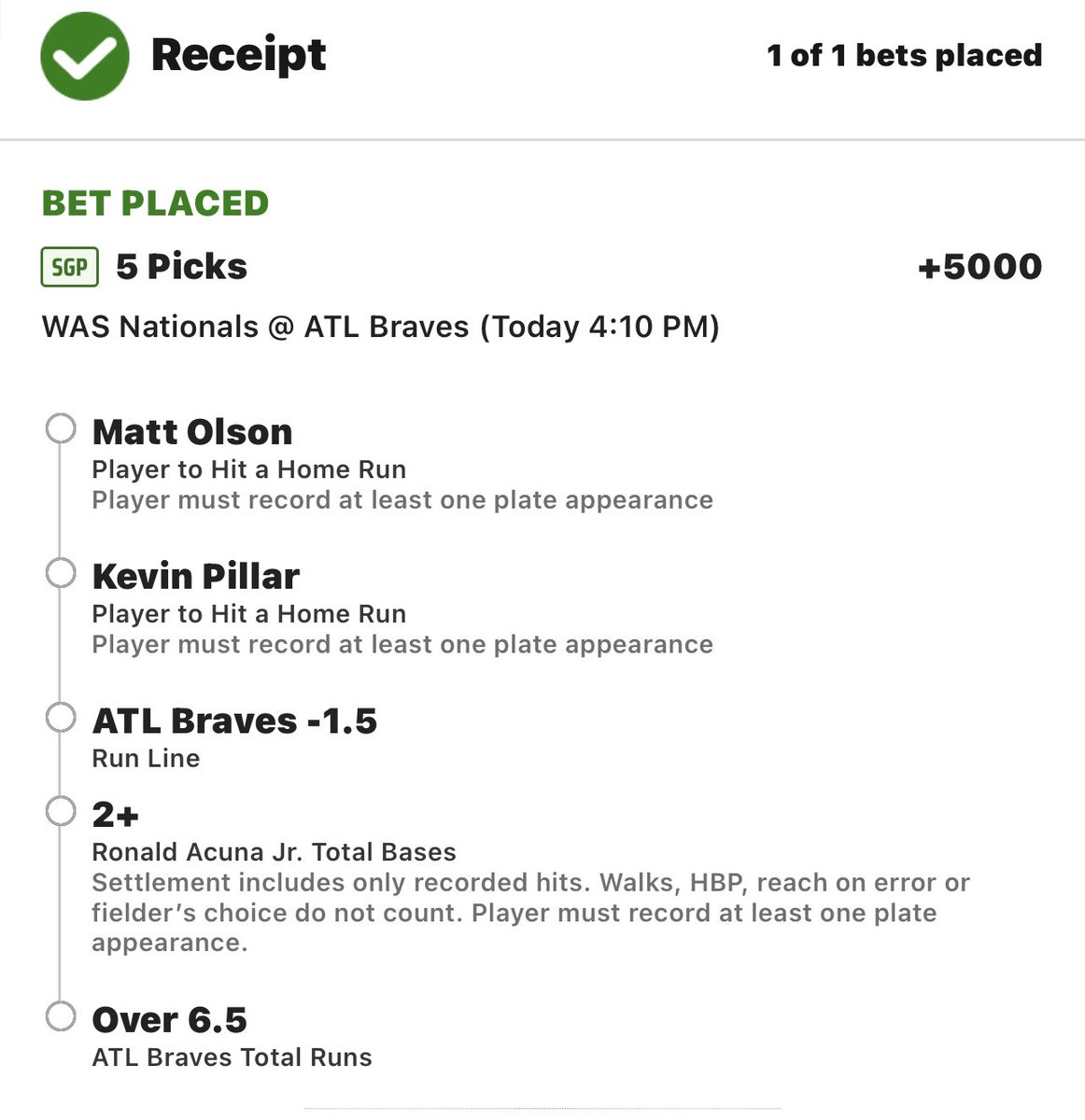 #Tomahawkchop #AtlantaBraves #MLBBets #PARLAY +5000 🔥🔥🔥
#MLBTwitter