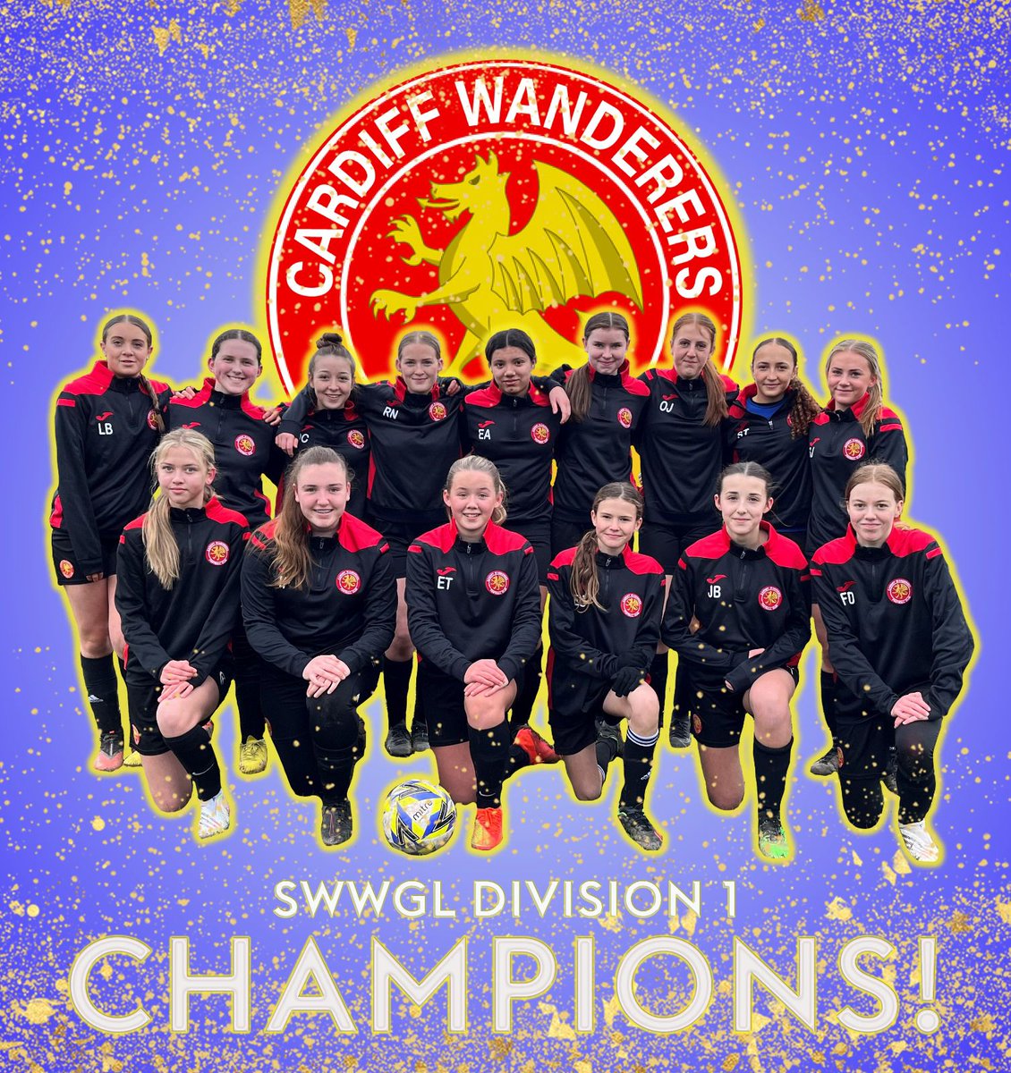 CDFW_Reds's tweet photo. U15s SWWGL DIVISION 1️⃣ CHAMPIONS 🏆 

Awesome achievement girls, back to back League Titles 👏 

#Wanderers❤️❤️❤️ https://t.co/7Y9COF3GYm