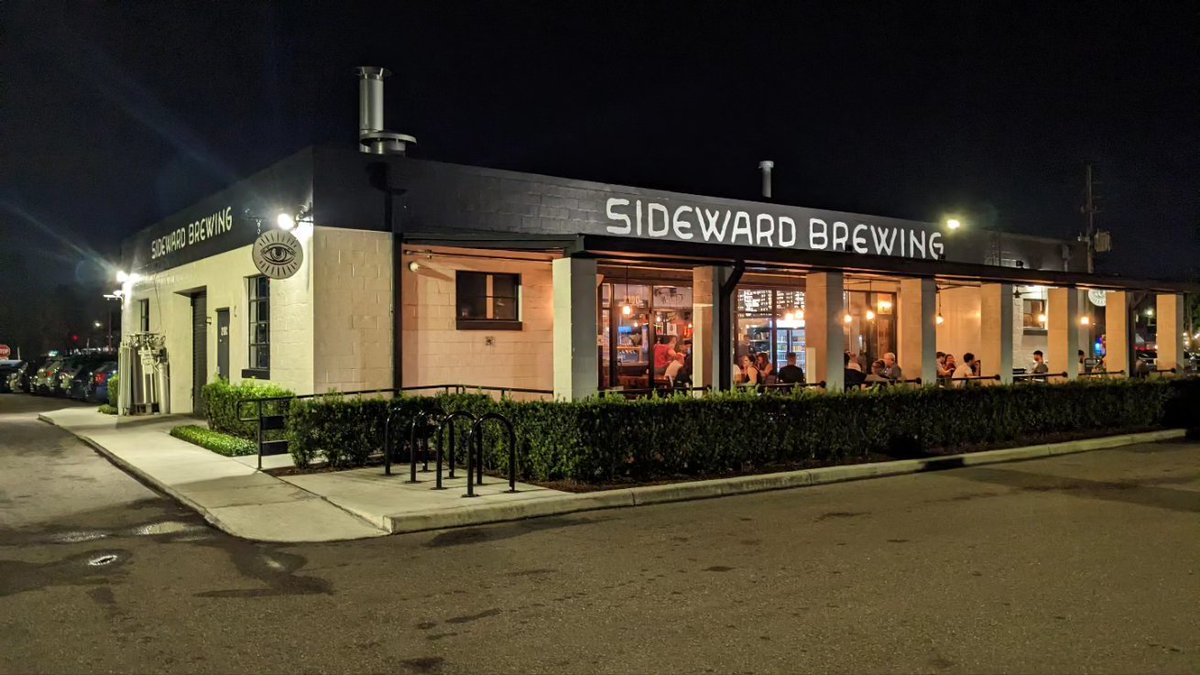 Brewery 1141: <a href="/SidewardBrewing/">Sideward Brewing Co</a> Orlando, FL. Fav beer: Make it Dangerous (English Pale Ale fermented on ex-bourbon barrel staves)
They renovated a 100-year old warehouse in the Milk District and are cranking out great beer! Opened 2019, the three co-founders all grew up in Orlando