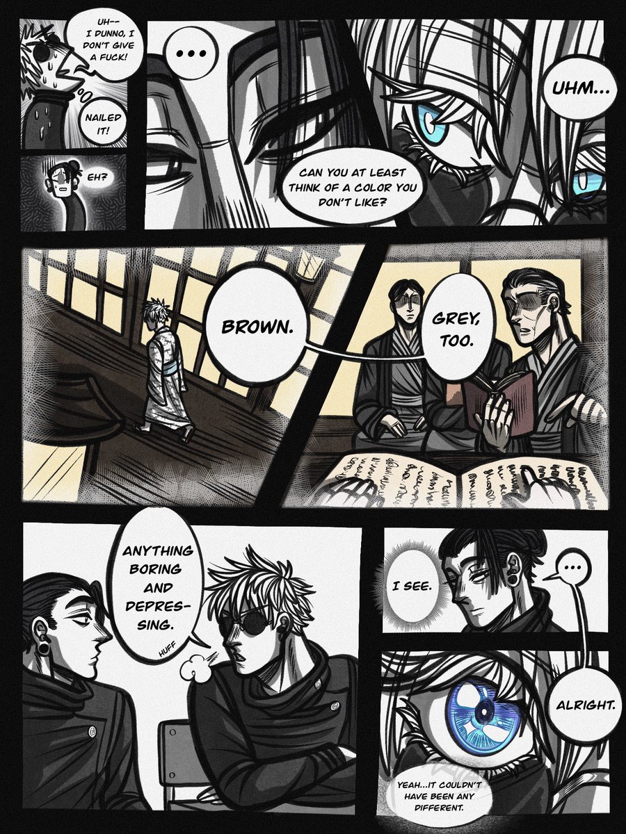 I drew this months ago after a conversation with my bestie, who graciously inspires my healthy share of #satosugu brainrot~
[1/3]
#JujutsuKaisen #GojoSatoru #GetoSuguru #五夏