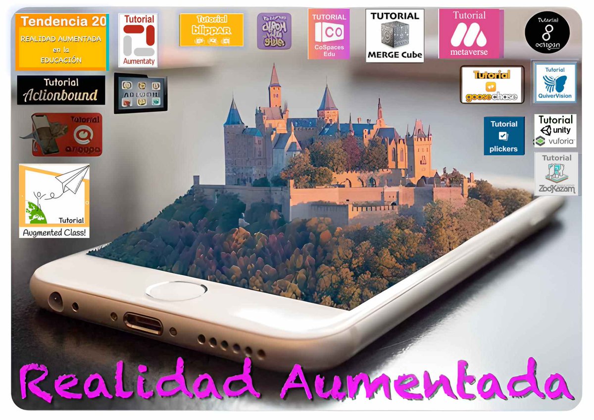 anvasa125's tweet photo. Tutoriales de REALIDAD AUMENTADA 
Nos permite captar el interés del alumnado de forma  novedosa en todo tipo de materias y convierten el  aula en una experiencia divertida en la que fomentamos el aprendizaje inmersivo  (a través de la experiencia)...
https://t.co/Phr65J9H0O https://t.co/oeIO0tVGts