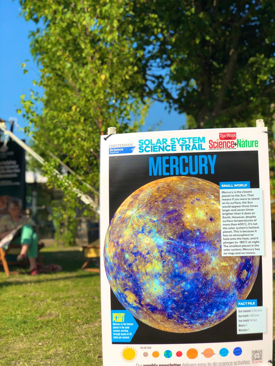 TWJSciNat's tweet photo. Gotta collect them all! Our #solarsystem #sciencetrail looking splendid in the sunshine at #CheltSciFest @cheltfestivals https://t.co/HRU4BfrSWa