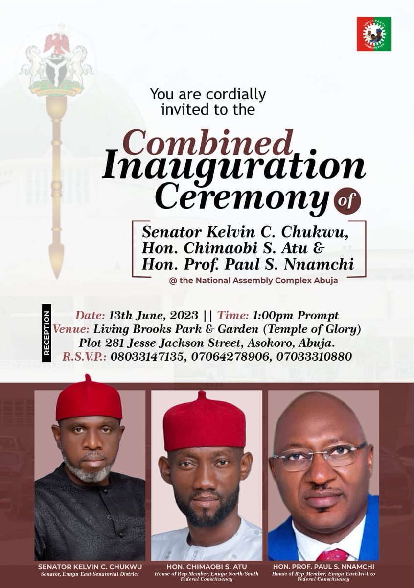 We humbly invite you all. Thank you for the solidarity. We are committed.  We are you are united. 
#inauguration #ObidientMovement  #LabourParty