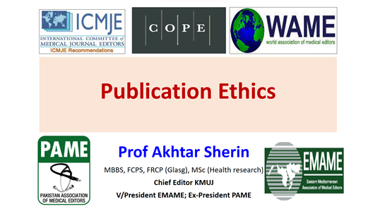 academia_kmu's tweet photo. Talking about role of editors in fostering #PublicationEthics, #researchintegrity , dealing with #publicationmisconduct &amp; following @COPE #ICMJE @WAME @PAME guidelines during an online session with participants of Certificate in Medical #Editing &amp; #journalism @ahmedbadar https://t.co/dI9vpo0XnO