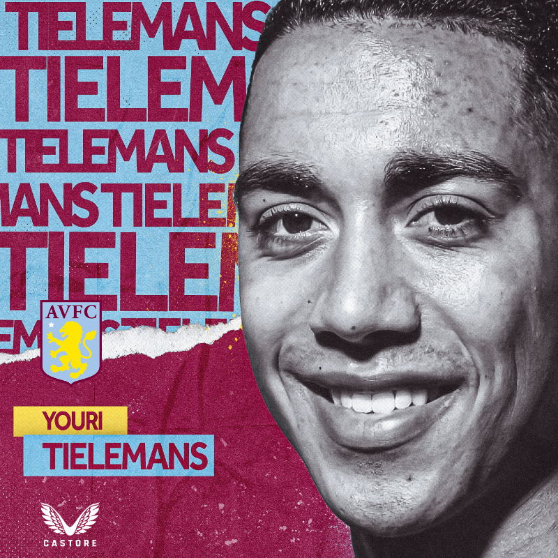 AVFCOfficial's tweet photo. Aston Villa is delighted to announce that the club has reached an agreement to sign Youri Tielemans.