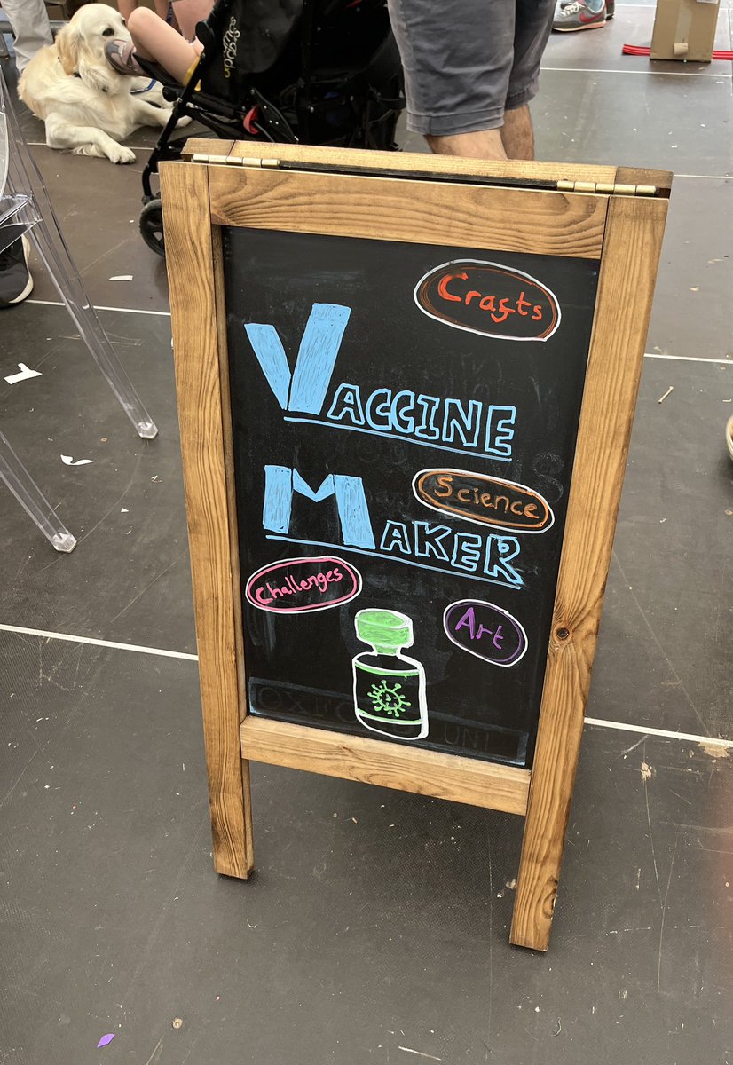 SJVanders's tweet image. Another bumper day @cheltfestivals #cheltenhamscience with @OxfordVacGroup @NDMOxford making pathogen mobiles and talking about how #vaccines are made 🦠💉