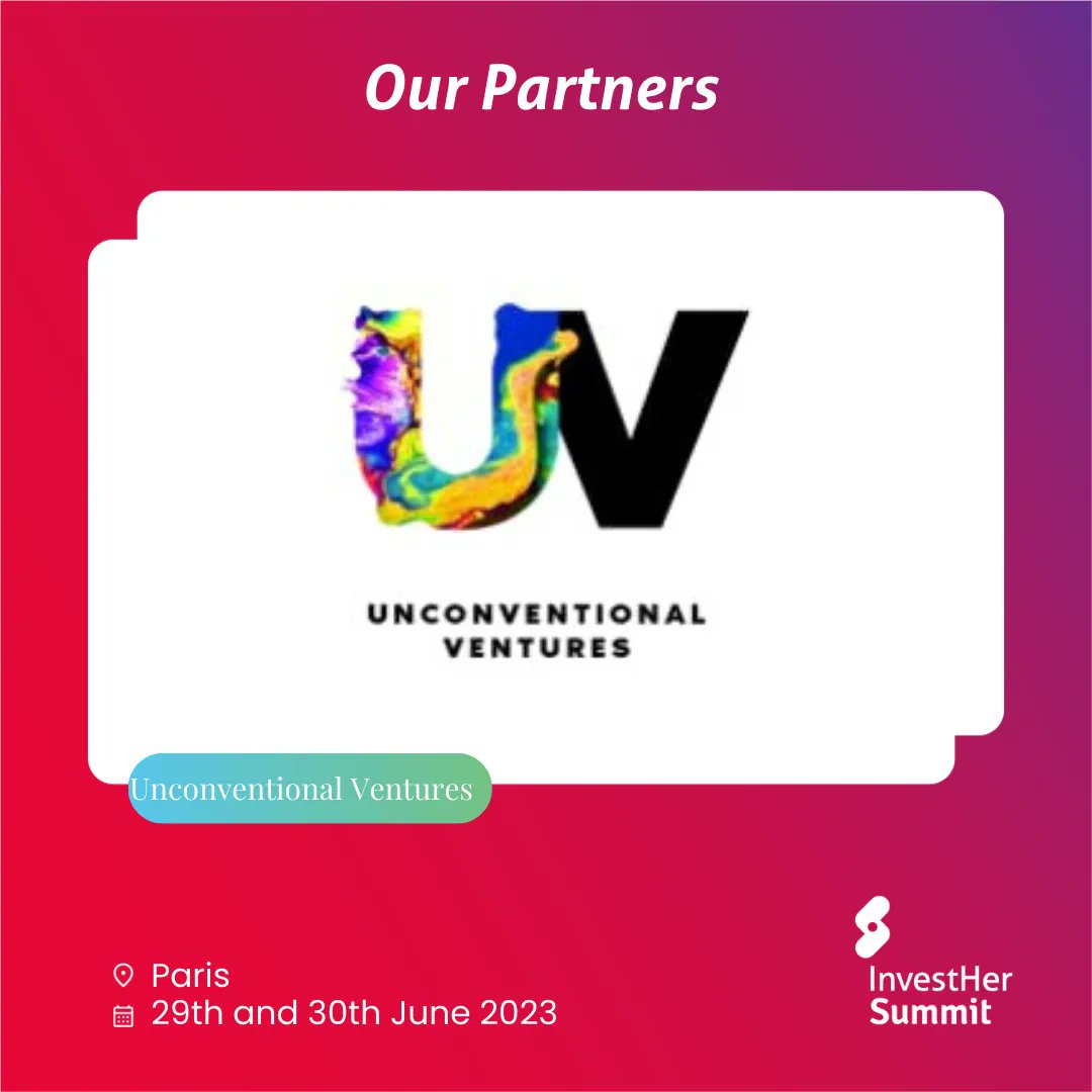 @UnconvenVc is a partner to the #InvestHerSummit2023, Paris, June 29th-30th 🇫🇷  Investment focus → startups in pre-seed + seed stage 🌱 Unlocking potential of diverse founders identifying as women, people of color, immigrants and/or LGBTQ+ 🏳️‍🌈 #CommunityIsCapital
