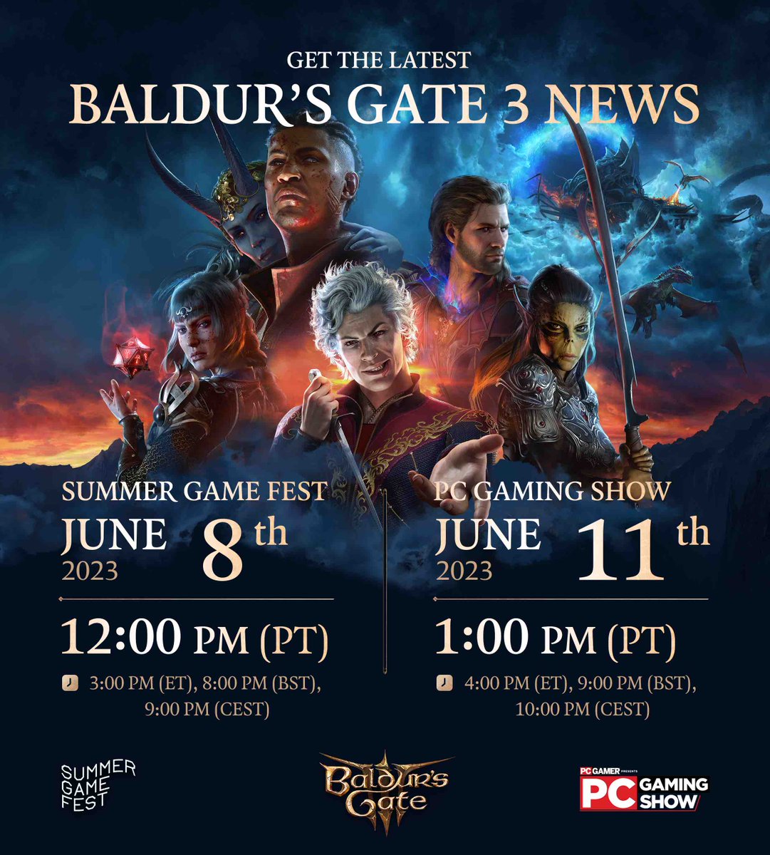Tomorrow, return to Baldur’s Gate as we unveil a first look at the iconic city at the PC Gaming Show 🌇