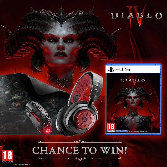 #GIVEAWAY🔥 Are you ready to return to darkness? 😈 #WIN a Diablo IV x SteelSeries mouse, game surface and headset and a copy of Diablo IV on PlayStation 5! To enter: 🕊️ RT this post 🤝Tag a friend 💫 Follow us! T&Cs apply 👉 bit.ly/3gm66Mx Ends: 11:59am BST 19/06/23