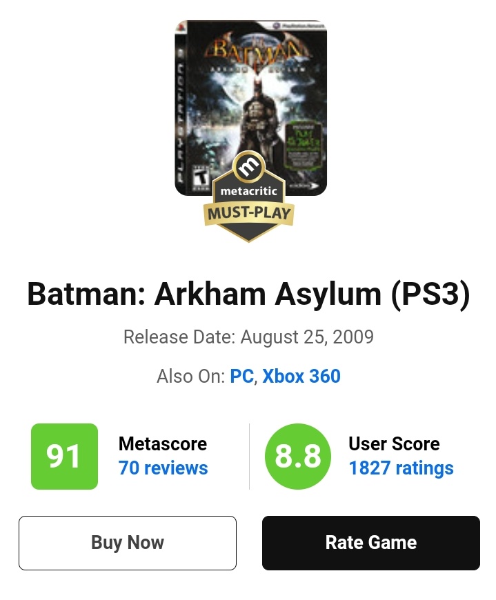 Batman: Arkham Asylum - Metacritic