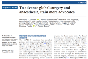 Building critical momentum in the #globalhealth #globalsurgery #medicine #humanitarian community. We need dedicated, invested, and committed leaders in this arena and institutions that fully and adequately support such individuals. Thanks <a href="/bmj_latest/">The BMJ</a> 
gh.bmj.com/content/bmjgh/…
