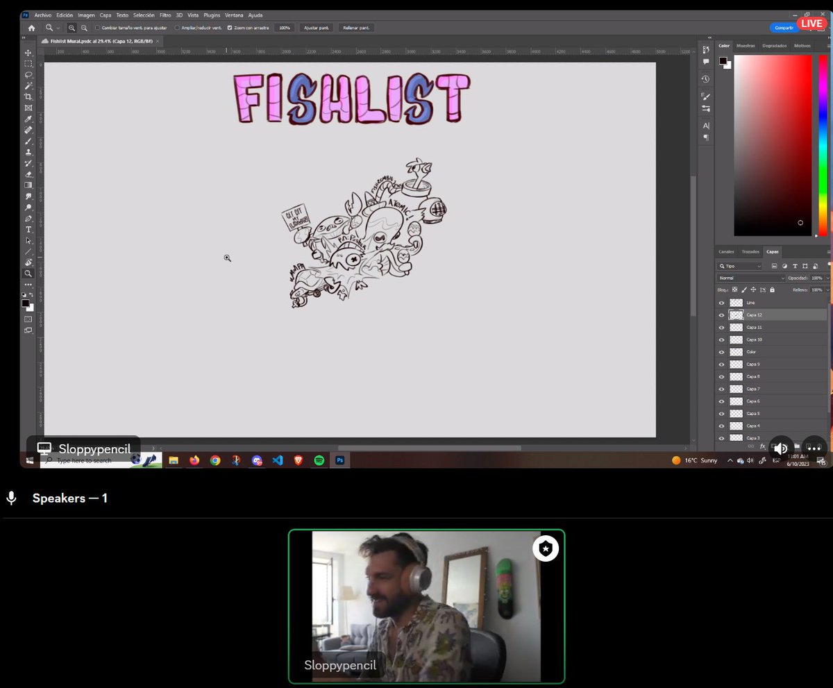 FishBallerz's tweet photo. Mint is live for #Fishlist! And so is Sloppy on Discord where he is creating a community mural for Fishlist minters! #FishBallerz #Glub https://t.co/8nVn1Odz81