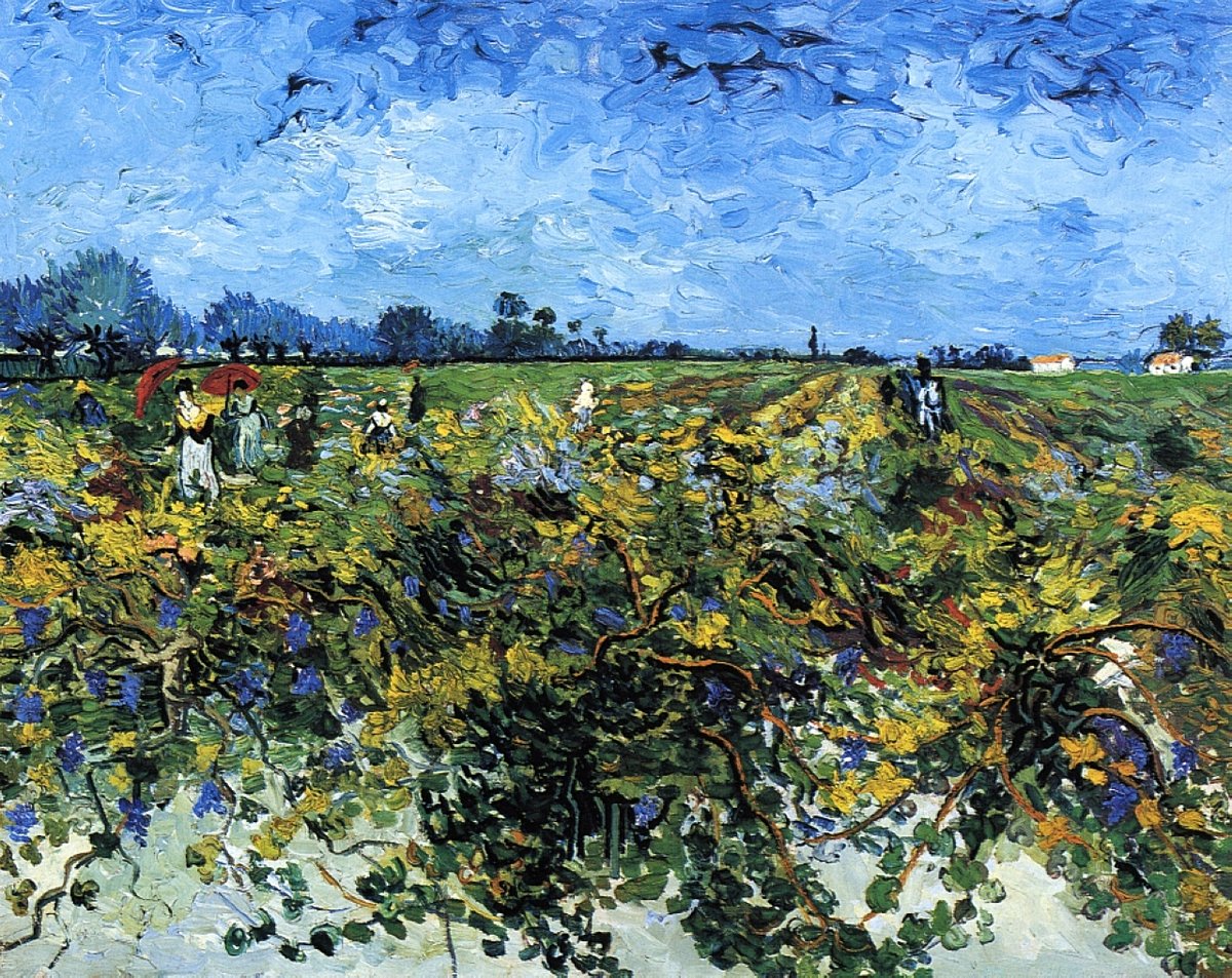 vangoghartist's tweet image. The Green Vinyard, 1888, wikiart.org/en/vincent-van…