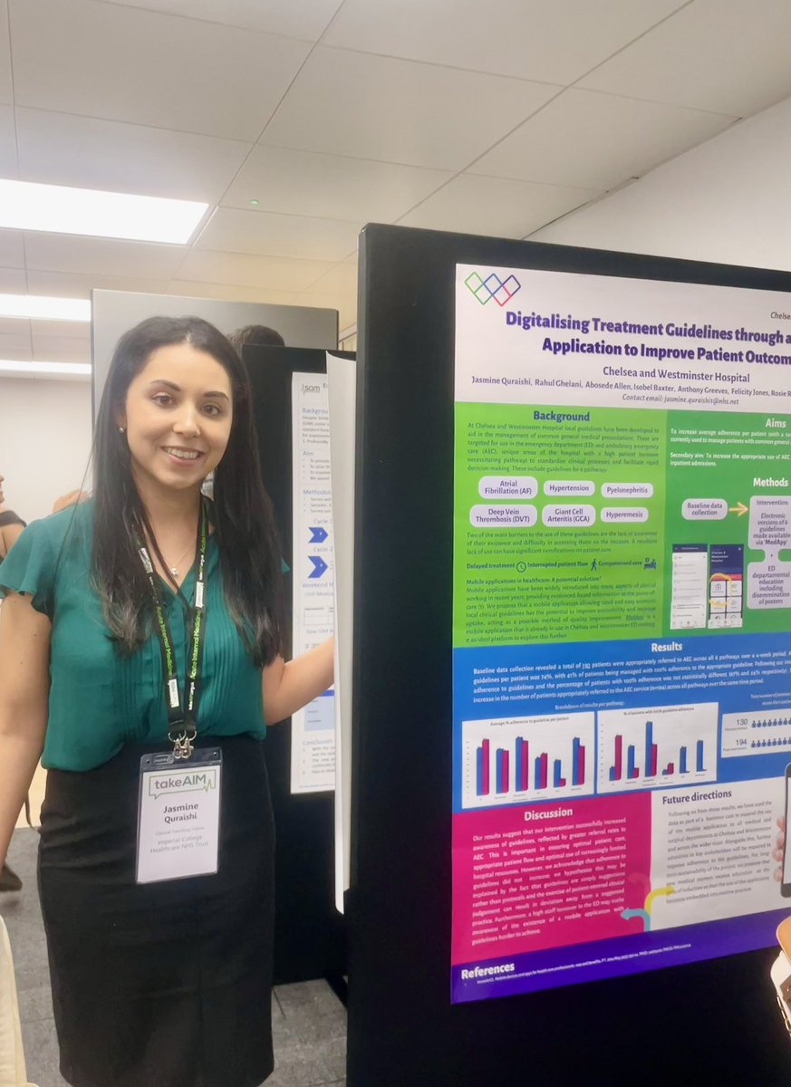 jasmineih94's tweet photo. Inspiring day at the @take__AIM conference! Really interesting talks, got to meet acute med legends including @DrBenLovell @AmieBurbridge @AcutemedSarbc and delighted to win prize for best poster #acutemed @acutemedicine https://t.co/GrbY02LZwy