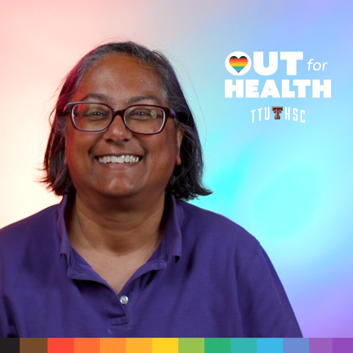 TTUHSC's tweet photo. Fiona Prabhu, M.D., associate professor of family medicine with the @TTUHSCMED School of Medicine, tells us LGBTQ patients are forgiving of mistakes when providers approach situations with openness and tolerance. #PrideMonth #OutForHealth https://t.co/wy4q9DO7Jx