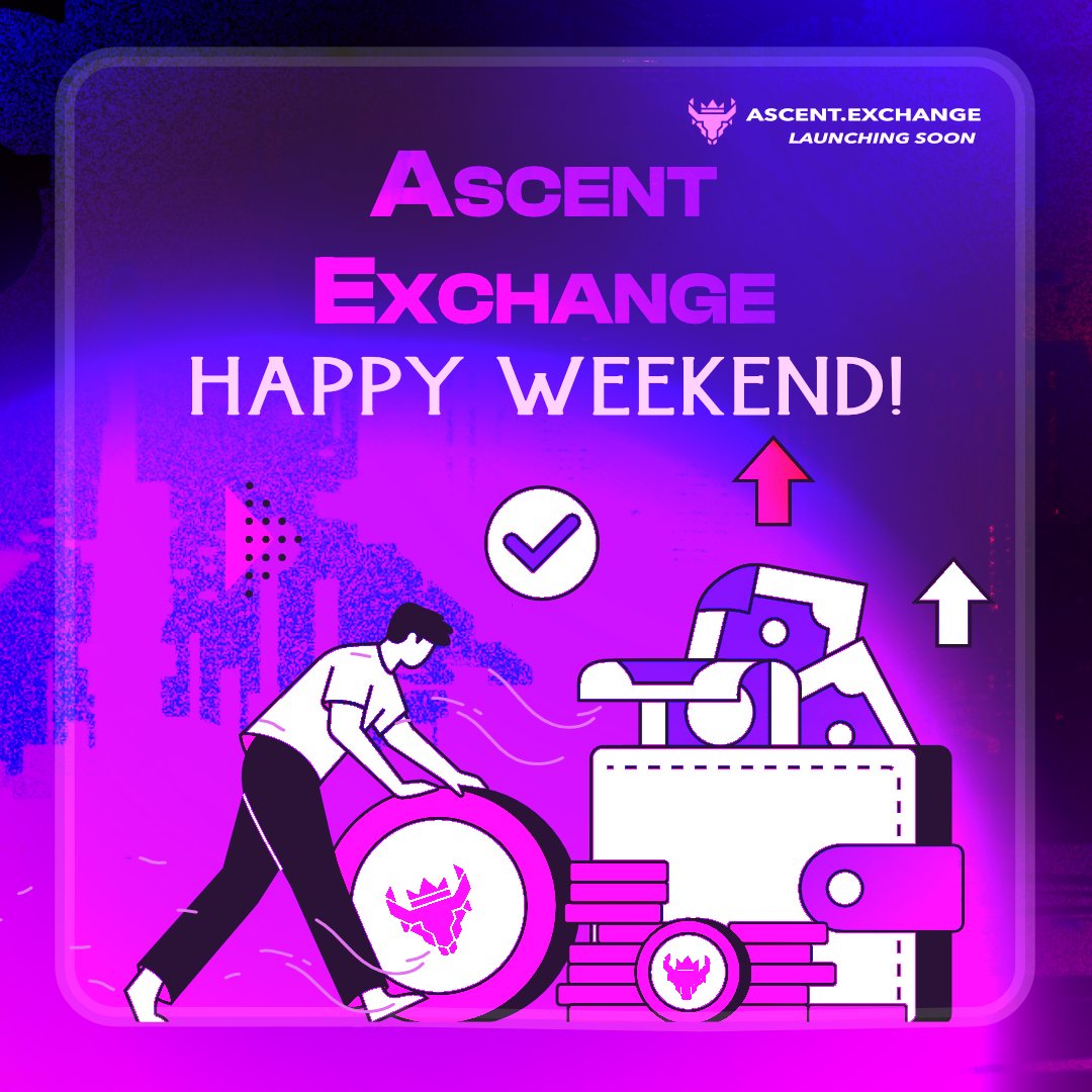 🙌 Happy Weekend #Ascent Fam!
It's time to unleash our inner #aeNFT bulls & dominate this #bearmarket. 

😉So buckle up, stay positive, & get ready for #AscentExchange ✨🚀

#Polygon #NFTCommunity #AscentAmbassadors