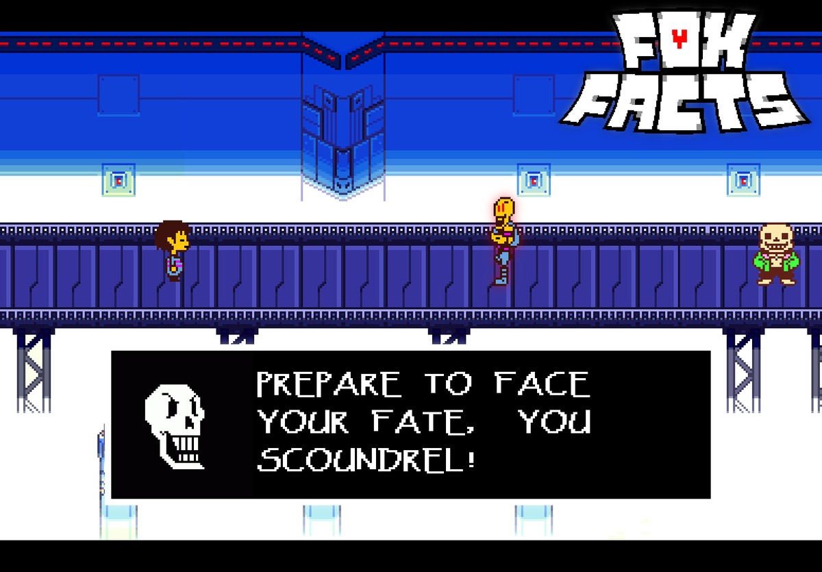 FoxRadFacts's tweet photo. Fox Fact! In "Under" Tale if you put the "Fun Value" to 8 there is 0.4% chance that "Papyrisk" may appear! #Wow! When "Mr. Toby" was Interviewed about this "discovery" he got incredibly angry and asked to change the question! #What is he hiding Fox Facts Fans? Who is "Papyrisk"? https://t.co/t94UAorbs0