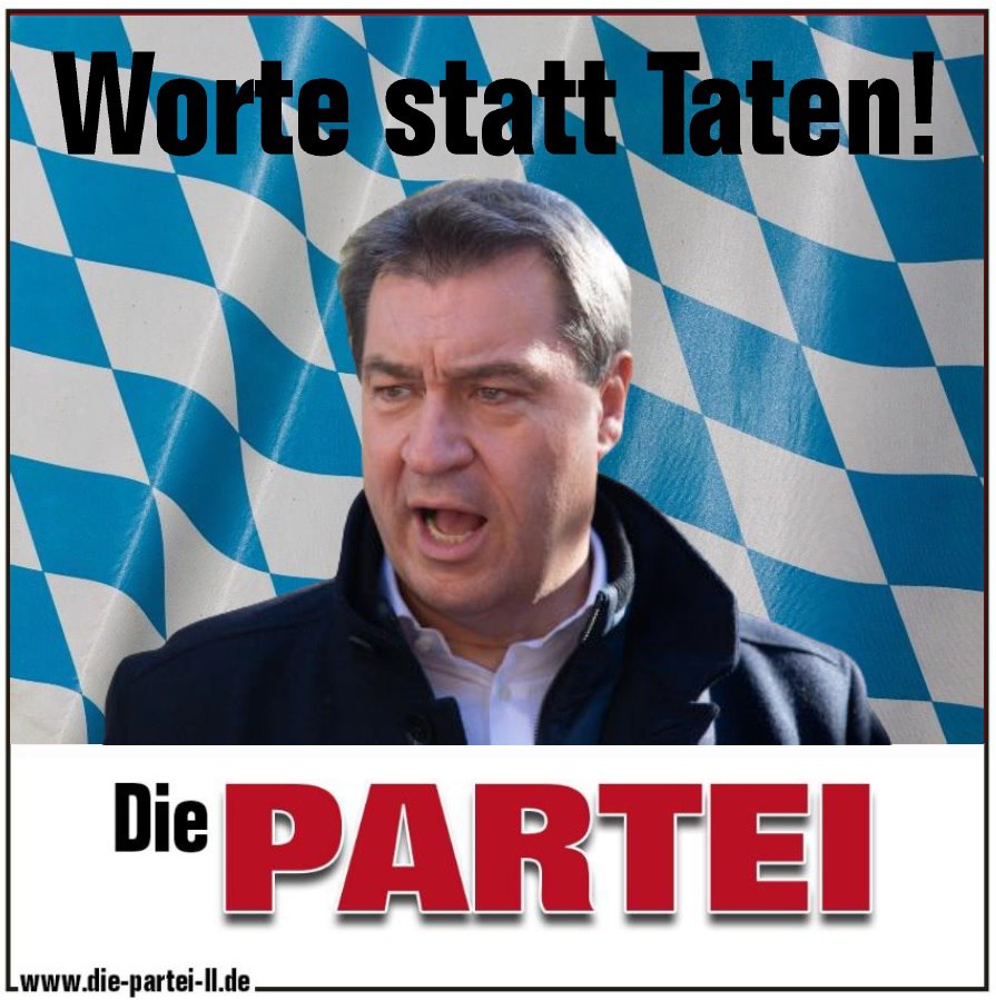 LordnaK's tweet photo. @Markus_Soeder #Diepartei #Ltw23 https://t.co/FjJ1QQM3Ic