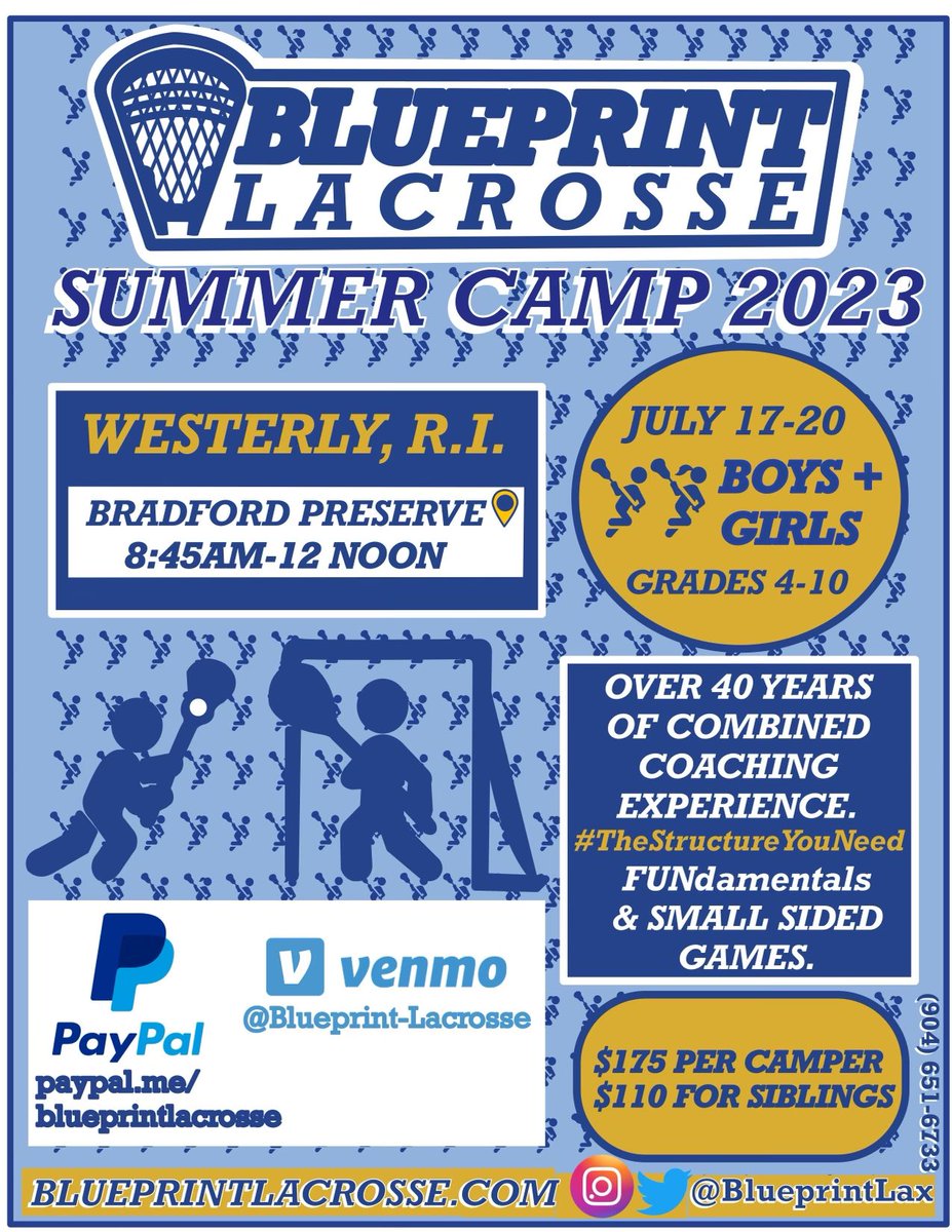 blueprintlax's tweet photo. 1 Month Out! @SunSportsRI @WesterlyMag @WesterlyYouth @YumYumLax #wayl #lacrosse https://t.co/gzlfSf53Ma