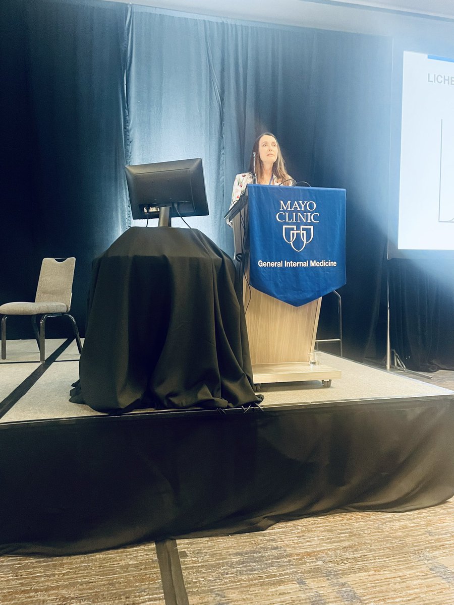 DrJewelKling's tweet photo. Dr Alison Bruce, dermatologist @MayoClinic in Florida, discussing vulvar dermatoses: what’s up down below? At Transforming Women’s Health. #TransformWH https://t.co/lMIGcfhMFr