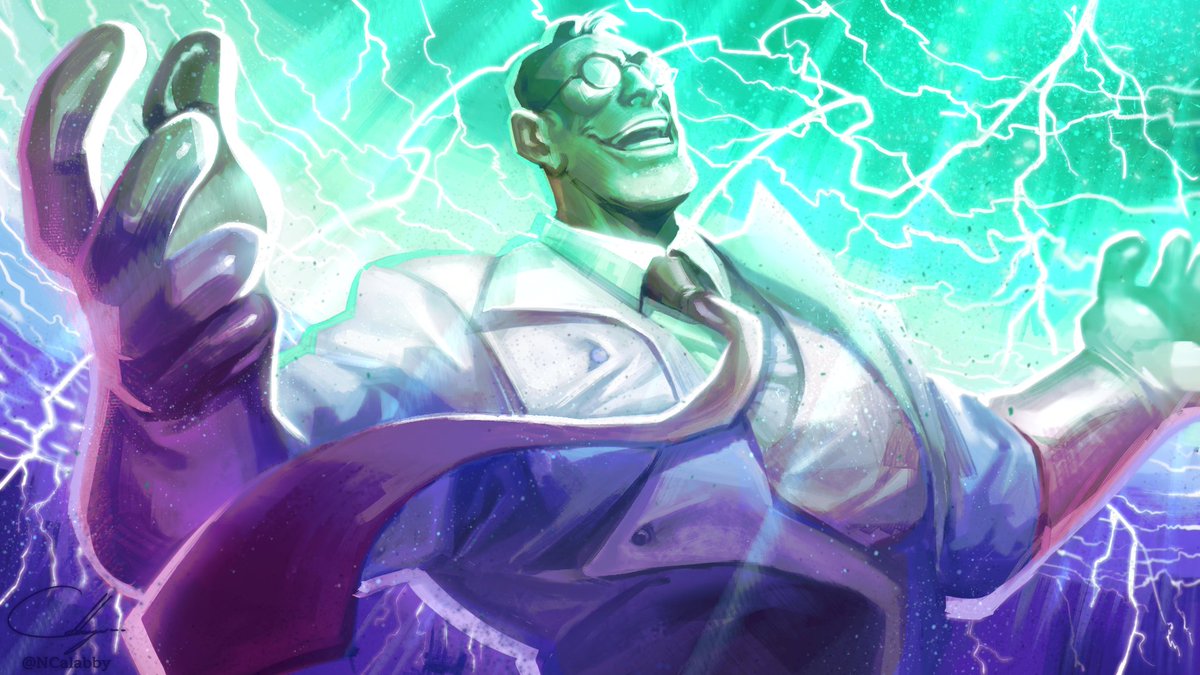 NCalabby's tweet photo. The mad doctor and also mad scientist 
💚🤍💙 https://t.co/q27UlXm9PK