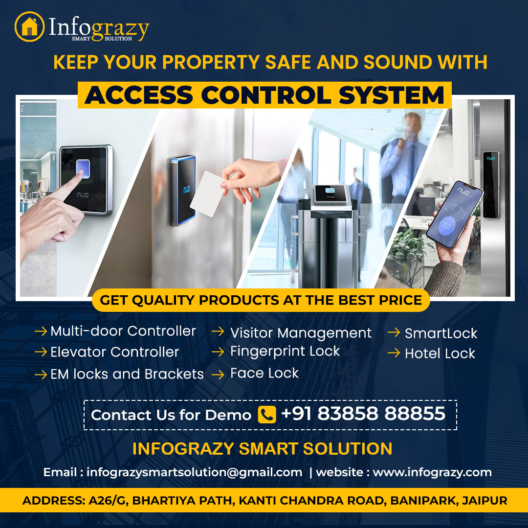 infograzy's tweet photo. Secure your property with our advanced #AccessControlSystem. From multi-door controllers to smart locks, we offer a range of solutions for enhanced security. Keep your property #safe and #sound.

Connect👇
(+91) 83858-88855
Infograzysmartsolution@gmail.com
https://t.co/FxE7Kn9xrw https://t.co/sEueFtbEbM