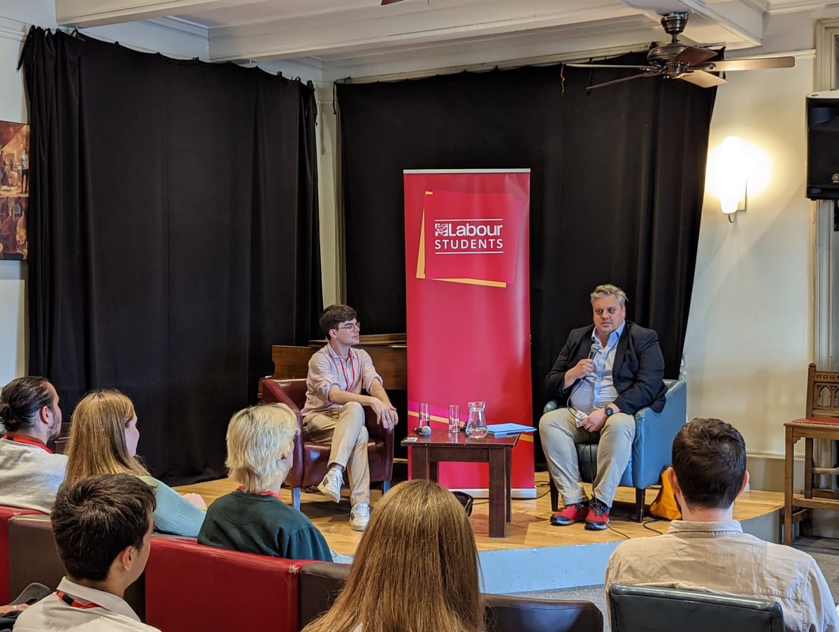 Incredibly insightful discussion with Labour Students legend @blairmcdougall about power, campaigning and how to win elections. 

#NLS23 #AFutureWithLabour