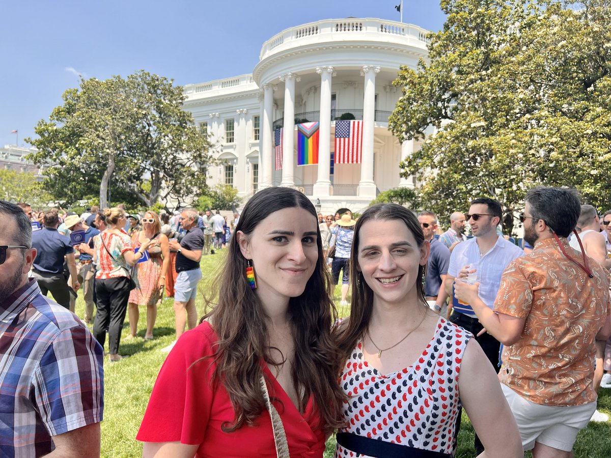 Zooey and I are spending time on the White House Lawn today for Pride, standing with so manyfamilies and leaders of this movement to find rights, dignity, and liberation for the LGBTQ community.

Our joy will win. Until then we stand together for all of us.

⁦<a href="/ZoAndBehold/">Rep. Zooey Zephyr</a>⁩