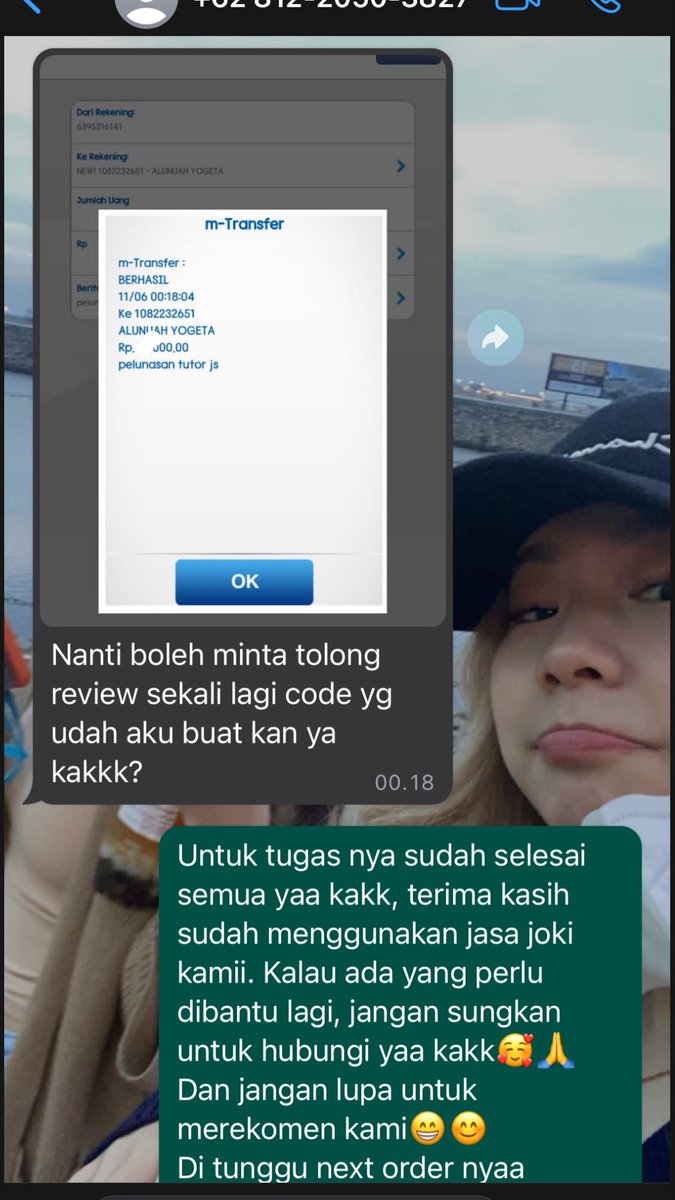 alunuah's tweet photo. Testimoni 11-07-2023
DONE TUTOR JAVASCRIPT
Thankyou kak for trusting our service😊👍🏻💯
Open joki:
jasa joki makalah 
jasa pembuatan web HTML
CSS
JAVASCRIPT
PHP,
C++,
wordpress,
laravel,
python 
Excel
photoshop
open joki jurusan IT lgsg wa or dm aja ya 
#jokijavascript #jokiIT https://t.co/bKMYDihrKA