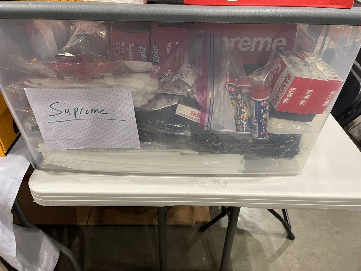 Supreme accessories for sale at #sneakercon