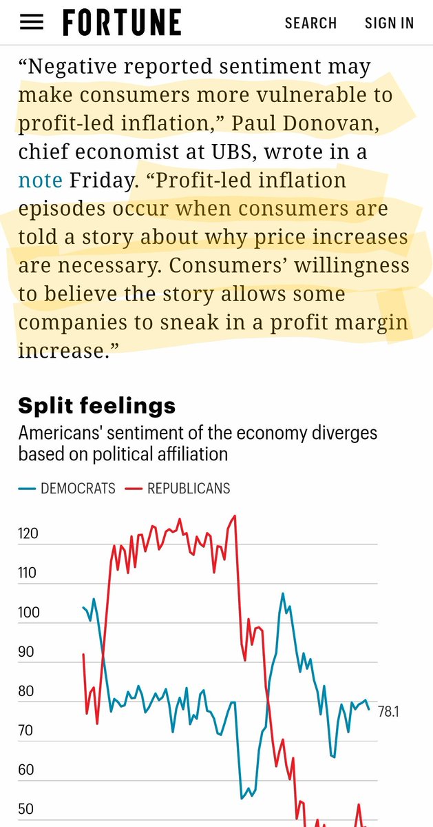 Corporations took their cue from republicans. Republicans, offering no solutions, went on/on about inflation, and corporations saw an opening to take advantage of us, and THEY DID. We don't have an inflation problem. We have a greedflation problem, again thanks to republicans.