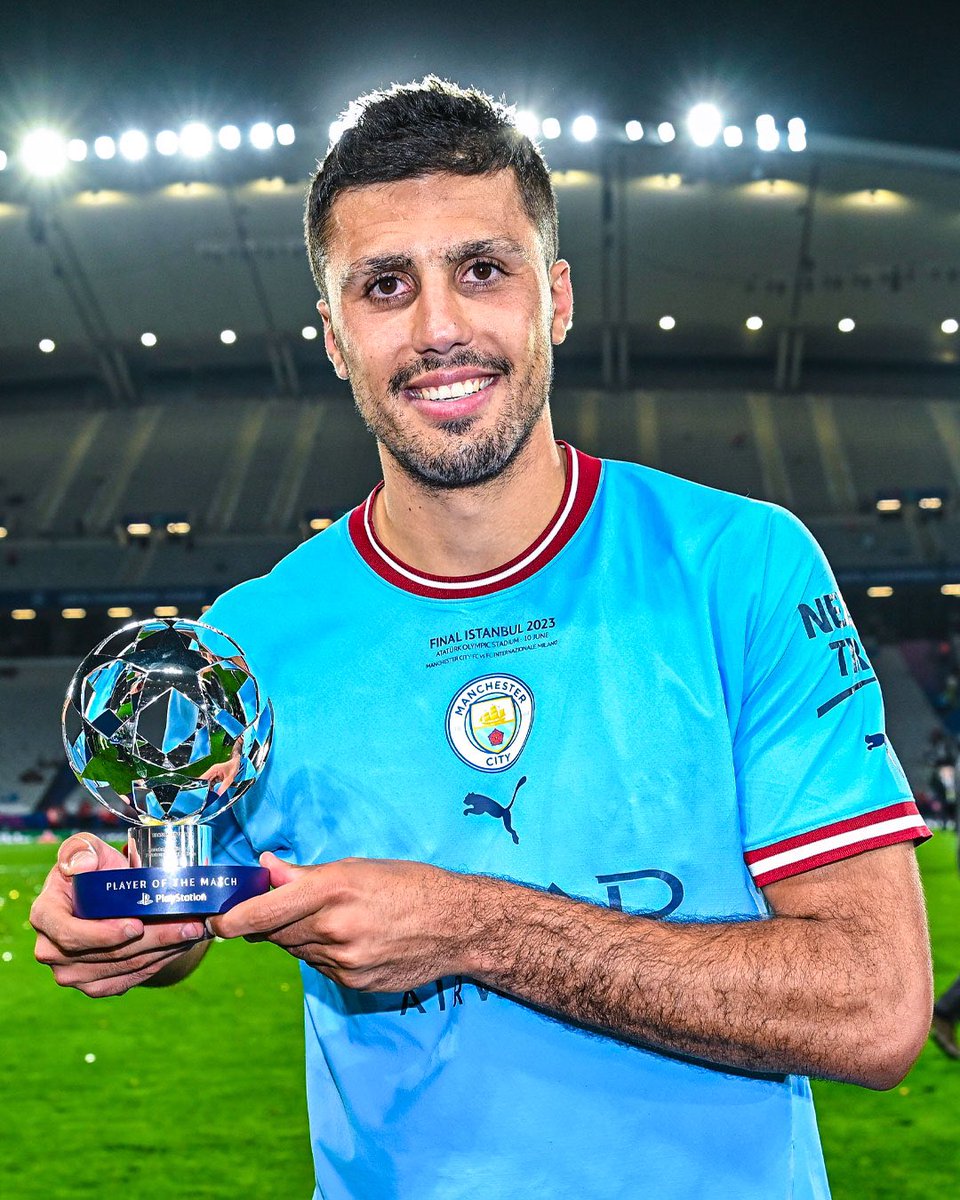 Rodri is named #UCLfinal MVP

Who else? 😜