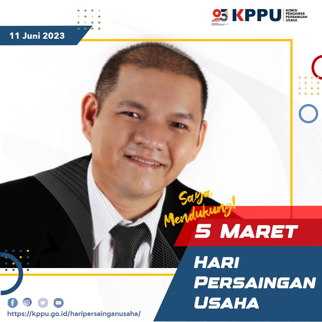 Hari ini saya bergabung di acaranya #KPPU utk undangan 23 tahunnya dan deklarasi tanggal #5Maret sebagai #HariPersainganUsaha. Sampai jumpa di #CarFreeDay Jakarta Pusat ya..
.
 #5Maret #HariPersainganUsaha