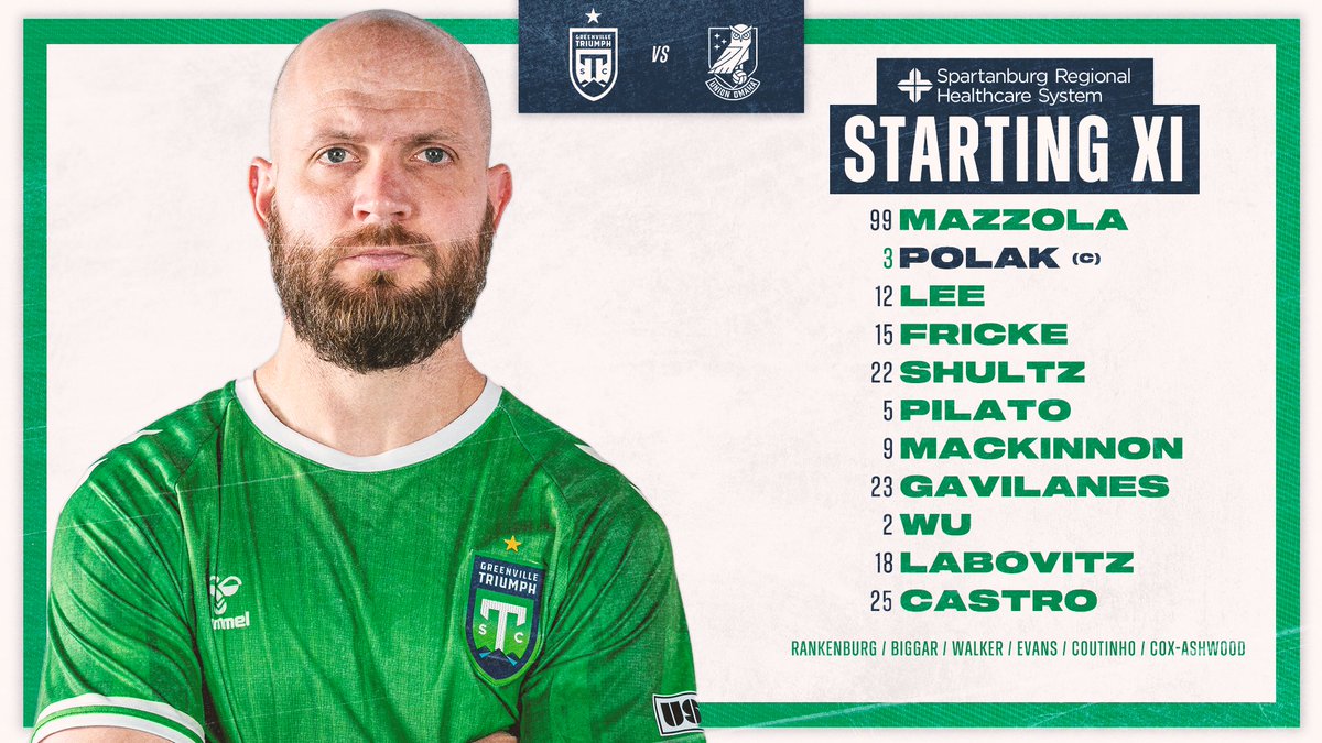 GVLTriumph's tweet photo. With less than an hour until kickoff, here's your @SptbgRegional Starting Lineup! ⬇️

#GVLvOMA https://t.co/RXhuJKiMRT