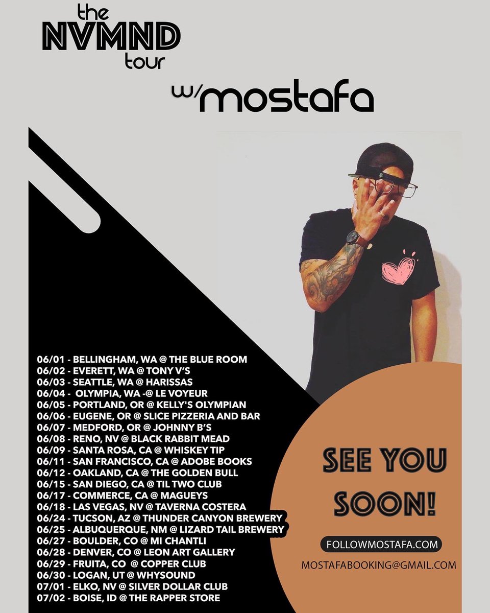 Gonna be in Stockton for the first time ever today.. 10+ years of touring and I’ve never been 🫣

Early-All Ages-Free 

See you soon 🙏🏽♥️

SF tomorrow Oakland Monday!! 

#hiphop #rap #music #mostafa #lbol #littlebitoflove #nvmnd #tour #live #cali #oakland #sanfrancisco #stockton