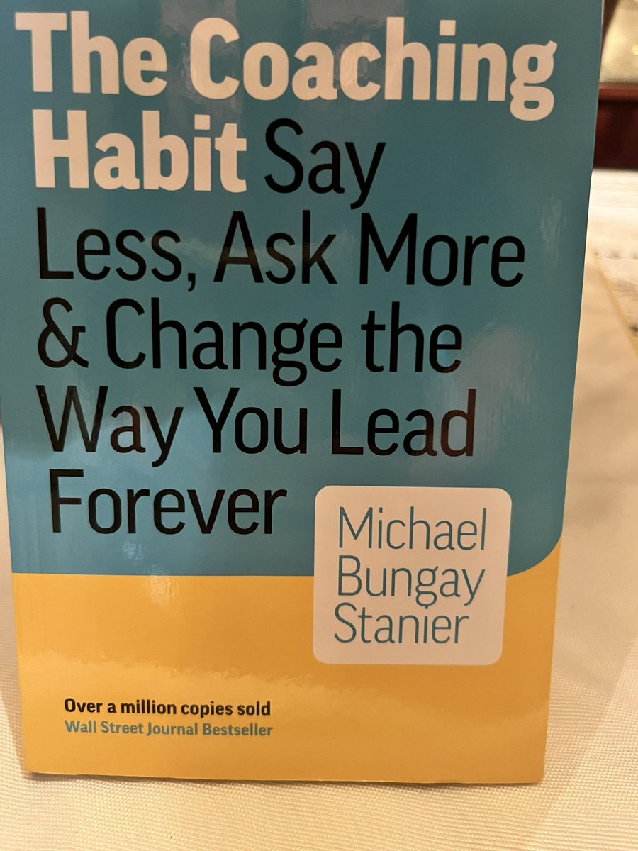 Thinking back to our administrative retreat last week. “Be more coach-like…”
Reflecting on how I might shift my leadership style to being more coach-like and reading this book for inspiration. 
#ccesdukes #WeAreCUCPS